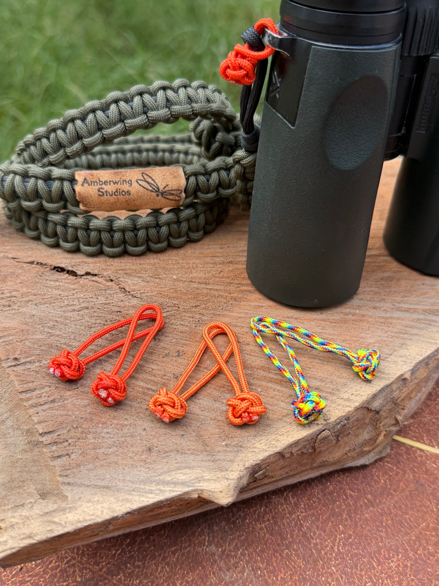 275 Gear Rings / Zipper Pulls - USA Made 275 Paracord Gear Rings - Connect your Binoculars Camera or Gear to Straps - Zipper Pulls for Added Comfort and Color to Packs Bags or Clothing